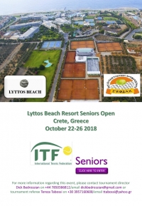 Lyttos beach resort seniors open 2018
